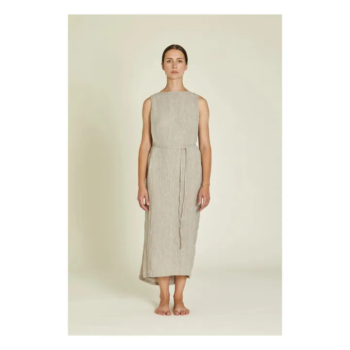 Black Crane Robe Obi Lin | Gris clair