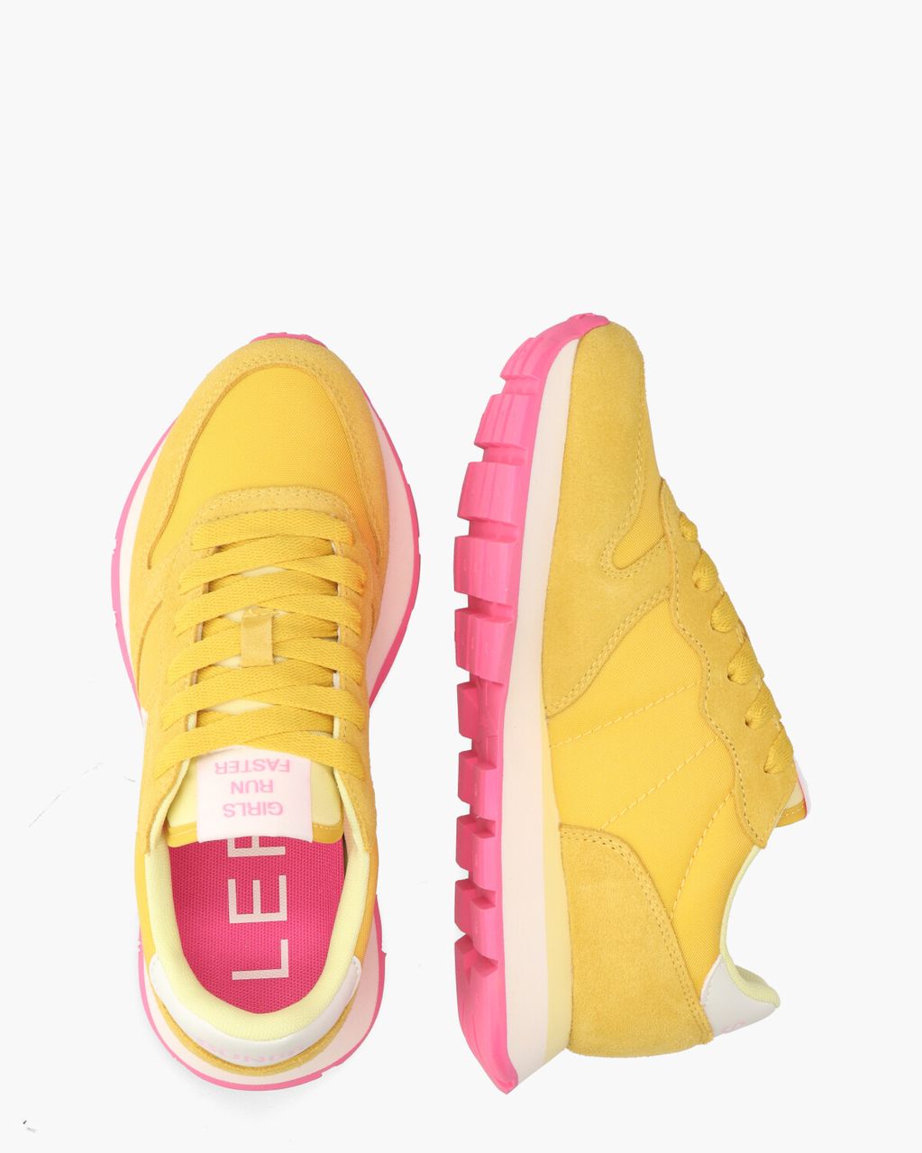 SUN68 Ally Solid Nylon Geel Damessneakers