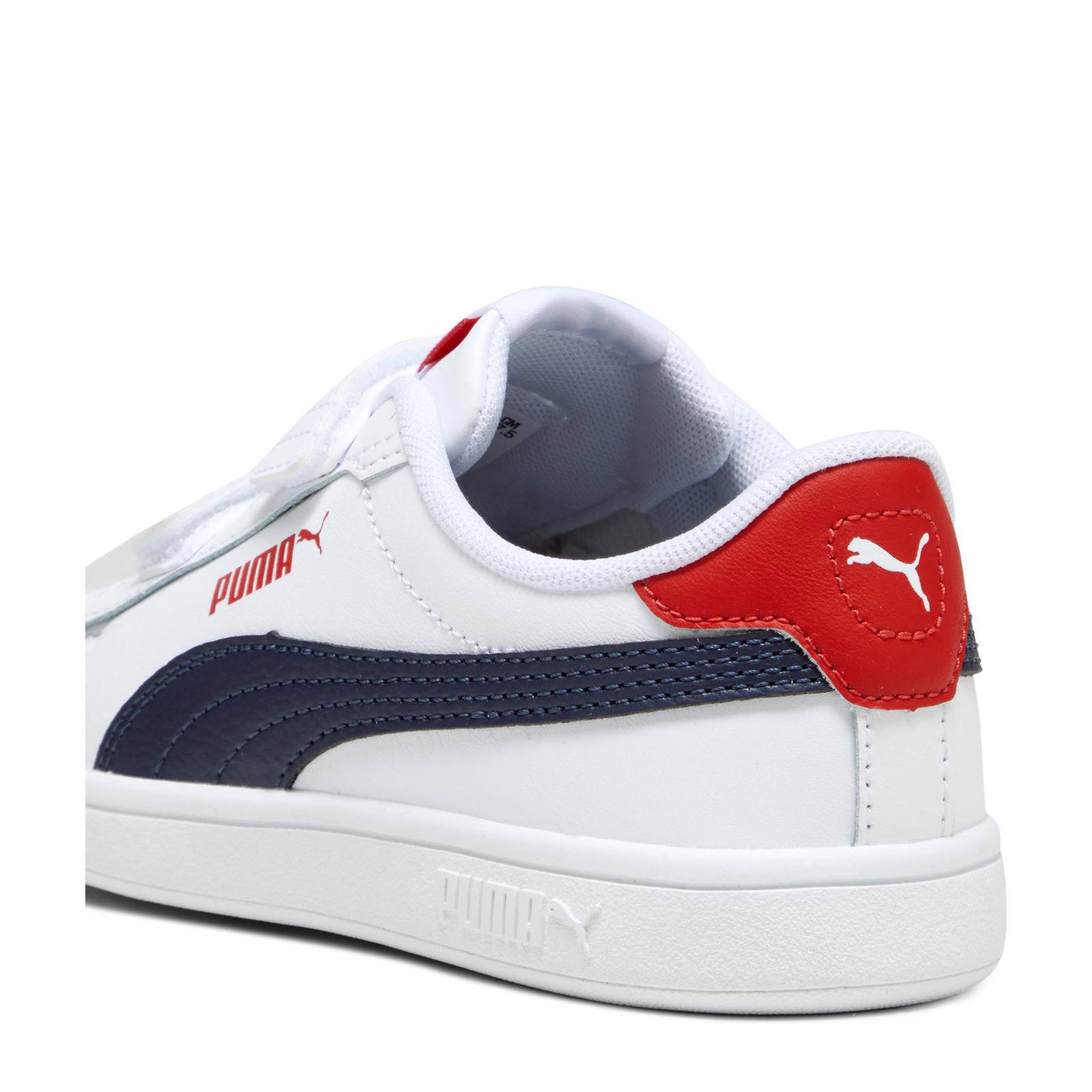 Puma Puma Smash 3.0 L V PS 3.0 sneakers wit/donkerblauw/rood