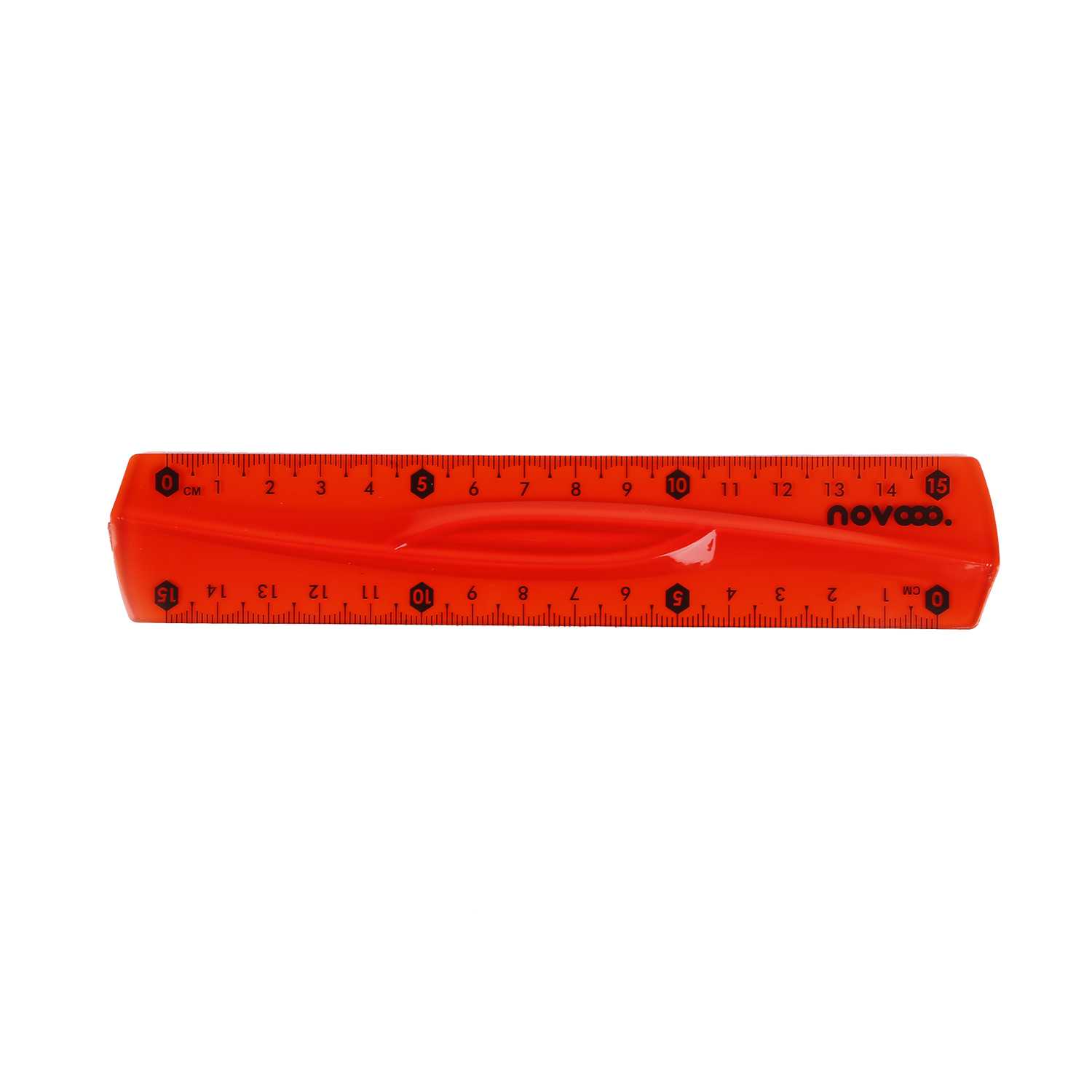 novooo Lineal flexibel bruchsicher 15 cm farbig transparent 3fach
