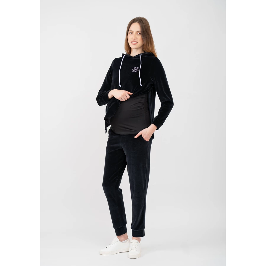Cool Mama Mutterschaft & Stillen Hoodie 2 in 1 SCHWARZ