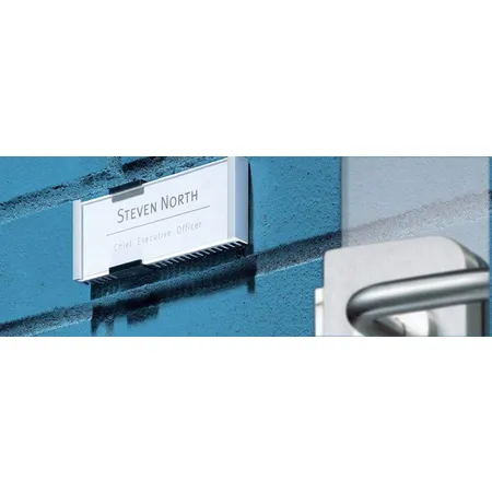 Durable 480023 Türschild Info Sign, 149 x 52,5 mm, metallic silber