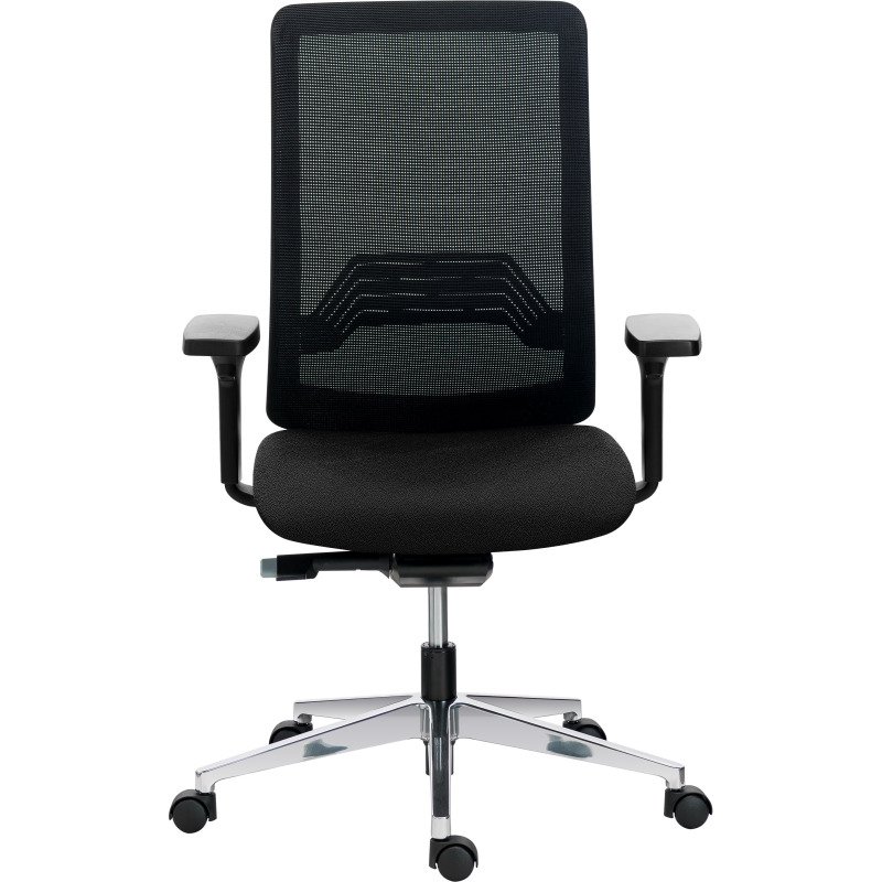 Chaise de bureau IMAX dossier maille - avec ou sans accoudoirs - Mécanisme Synchrone - Pieds aluminium