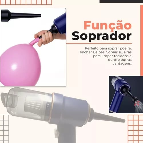 Mini Aspirador Soprador De Ar Port&aacute;til Usb Recarreg&aacute;vel