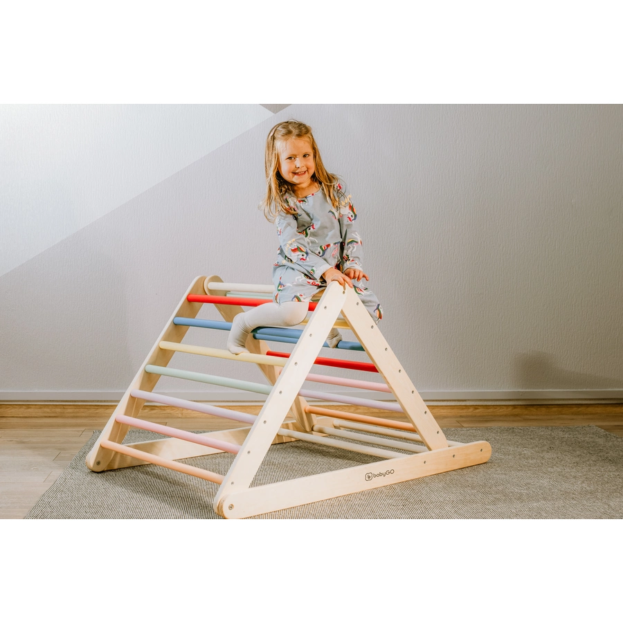 babyGO Kletterdreieck XXL Woodland, bunt