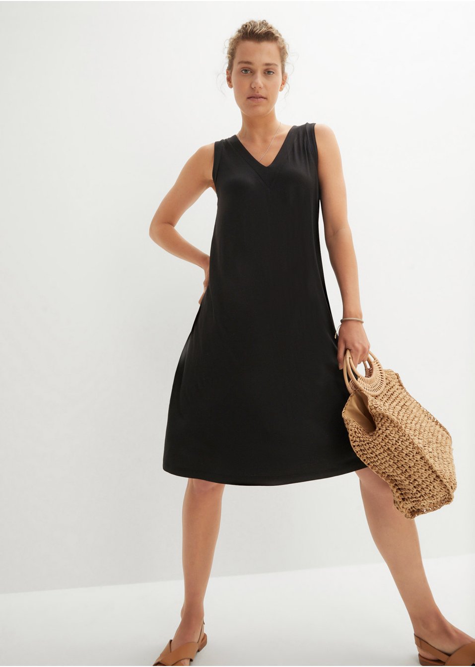 Robe tunique ample avec décolleté en V