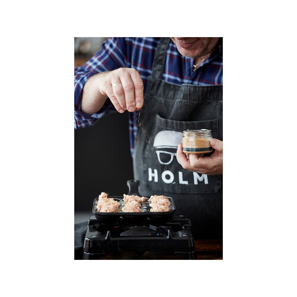 HOLM Pancake puffs pan 33 x 19 x 4,6 cm Black