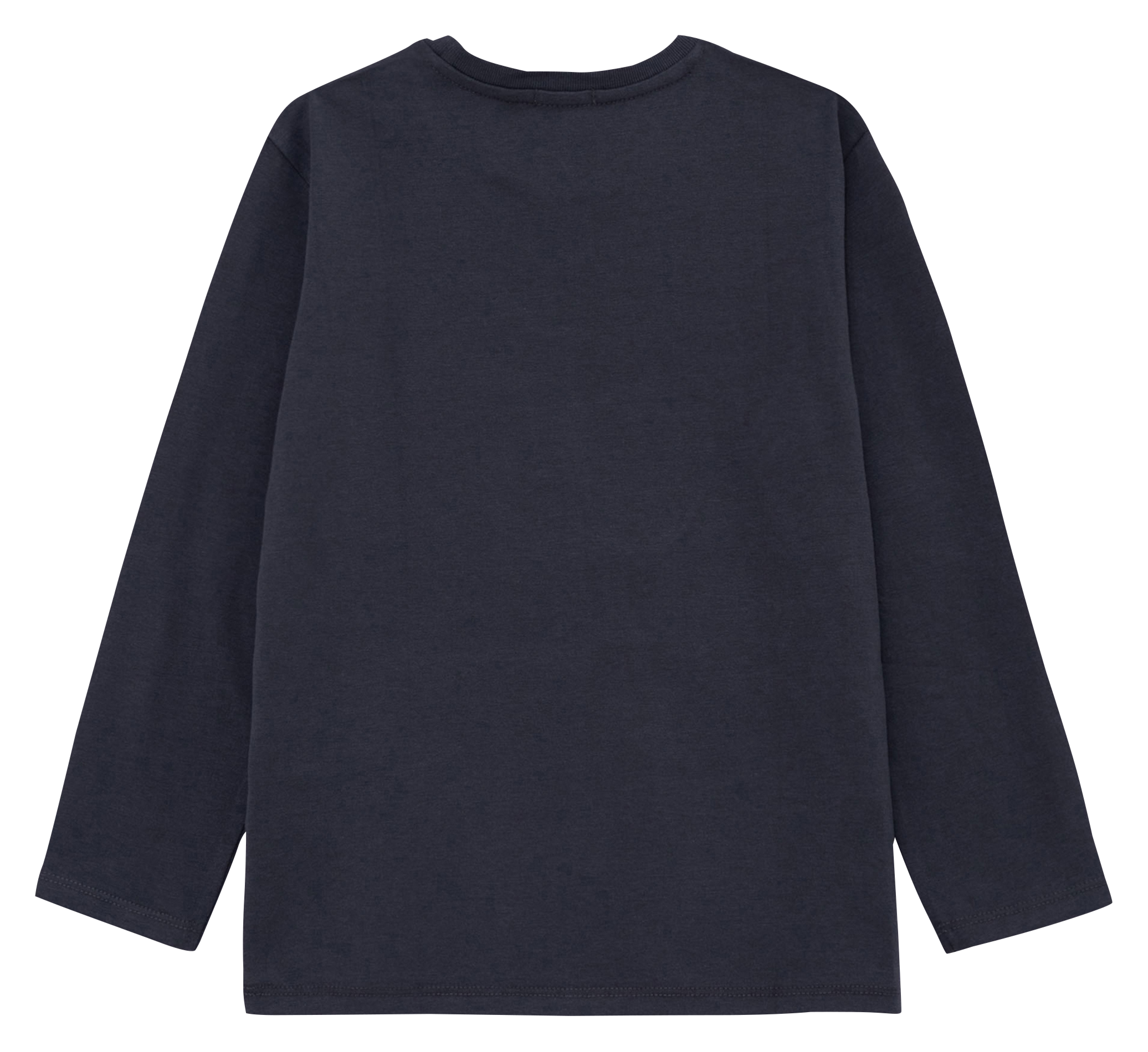 Tee-shirt droit col rond en coton | Bleu
