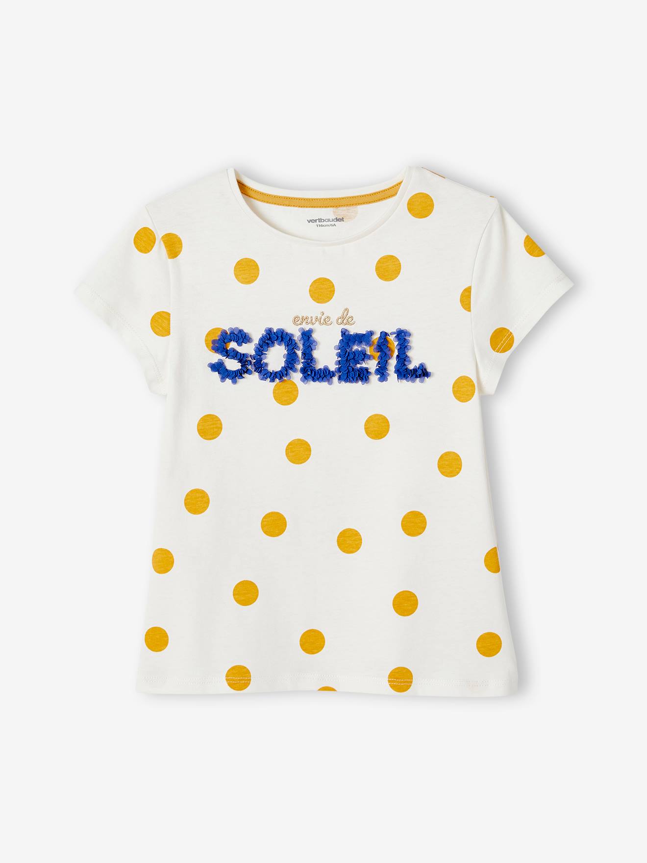 Camiseta com estampa de flores em relevo, para meninas, rosa escuro.