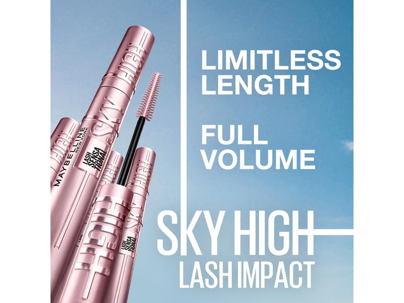 Maybelline Mascara Lash Sensational Sky High Black Volumengebende Wimperntusche für intensiv verlängert wirkende Wimpern