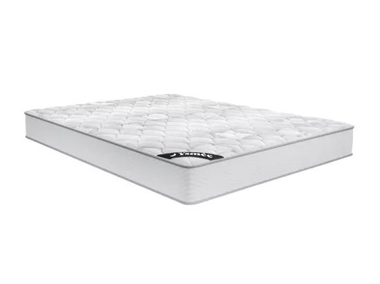 Ensemble 140 x 190 cm sommier coffre blanc + matelas ressorts ensachés ép.20cm - SONGE de YSMÉE