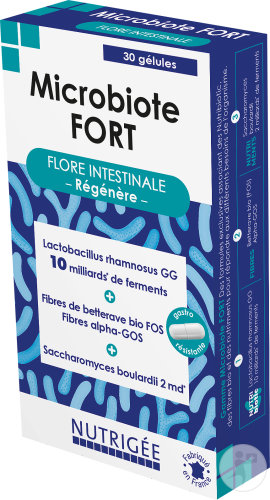 Nutrigée Microbiote Fort Flore Intestinale 30 Gélules Gastro-Résistantes