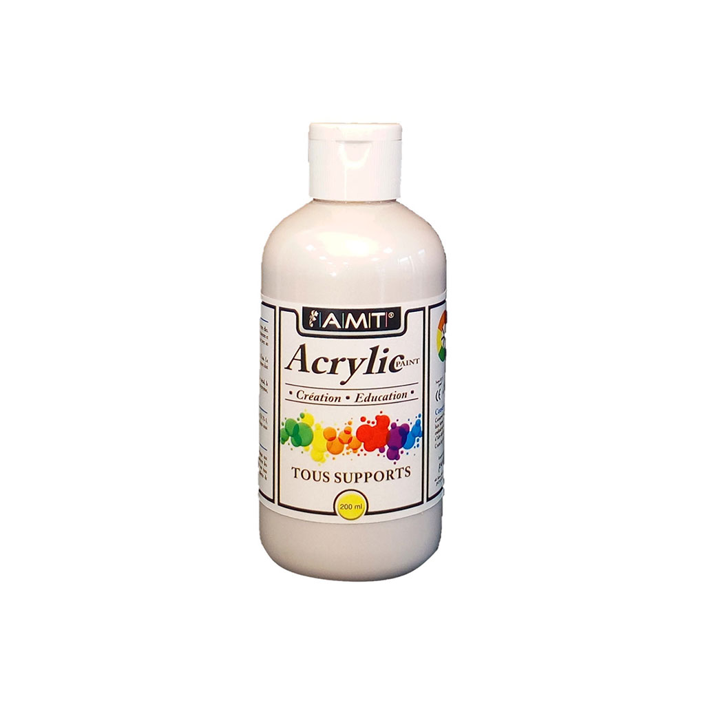 Peinture acrylique nacre blanc 200ml