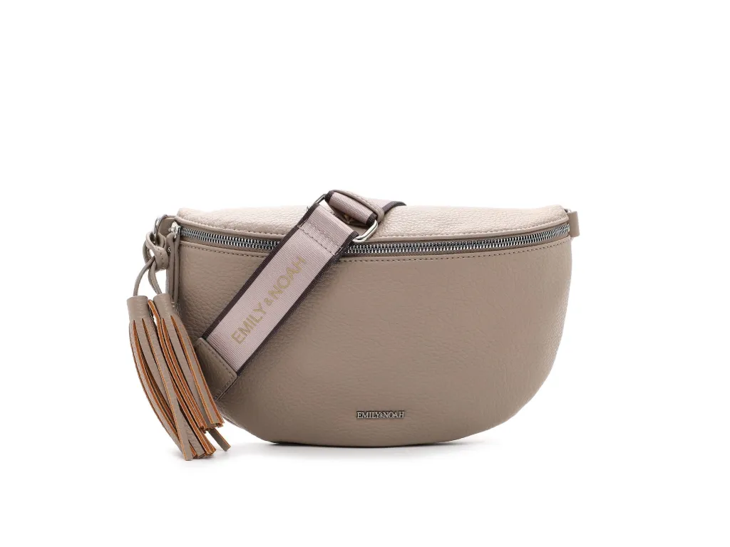 EMILY & NOAH Gürteltasche / Bodybag Taupe Lederimitat