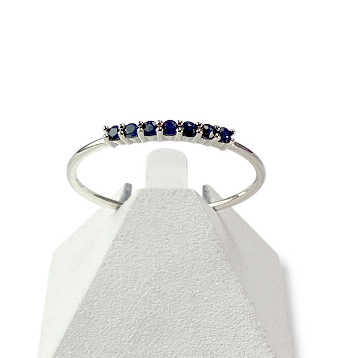 Bague d'occasion or 375 blanc saphirs