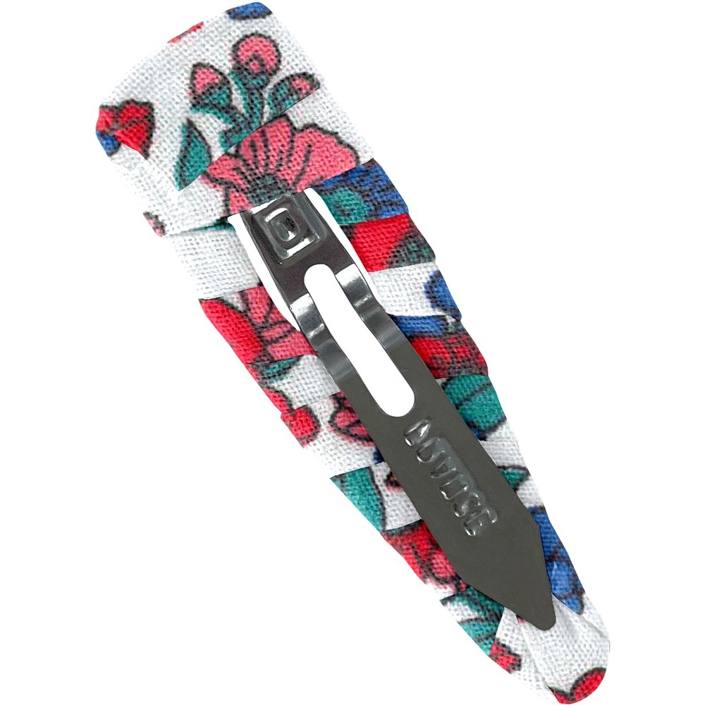 Barrette Clic-Clac Tissu Prairie Fleurie