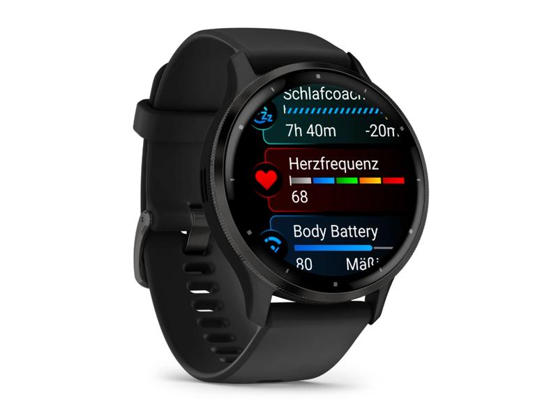 GARMIN Sportuhr Venu 3 Schwarz / Schiefergrau Smartwatch