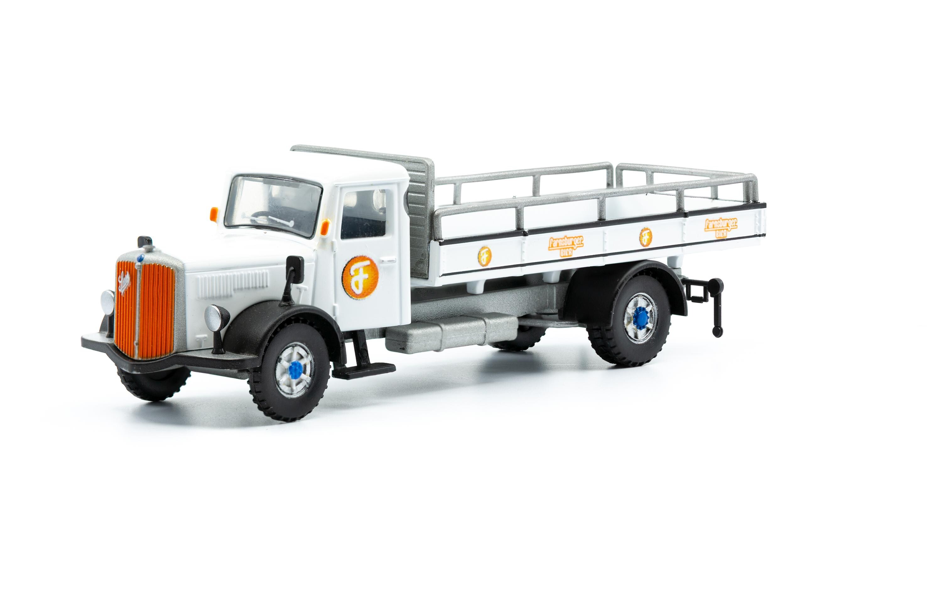 LKW Saurer S4C Pritsche Brauerei Farnsburger 1963 1:87H0 Lastwagen Sammlermodell