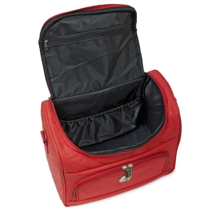 VANITYS TEXTILE MULTIPOCHES ZIPPEES ROUGE GM 24X34X26 CM