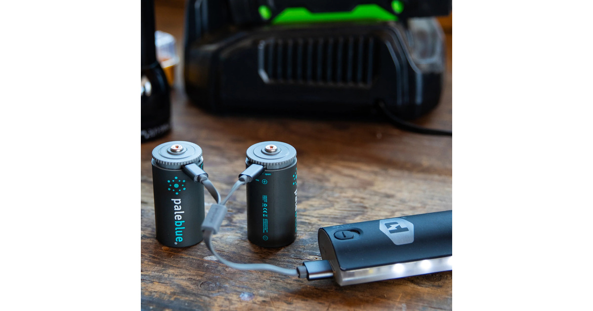 PaleblueD (USB-C) Oplaadbare batterij, 2 stuks  (Zwart)