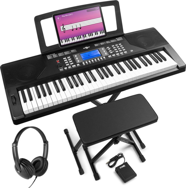 Rhapsody61P - Keyboard Set - Zwart - Inclusief Bankje en Standaard