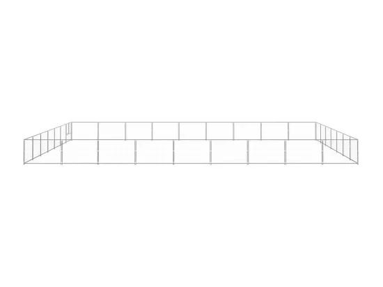Chenil extérieur cage enclos argenté 900 x 700 x 70 cm 02_0000295
