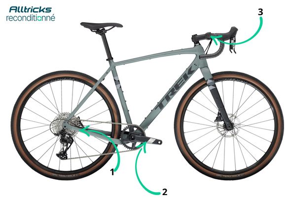 Produit Reconditionné - Gravel Bike Trek Checkpoint ALR 5 Sram Apex XPLR 12V 700 mm Gris/Vert Mat