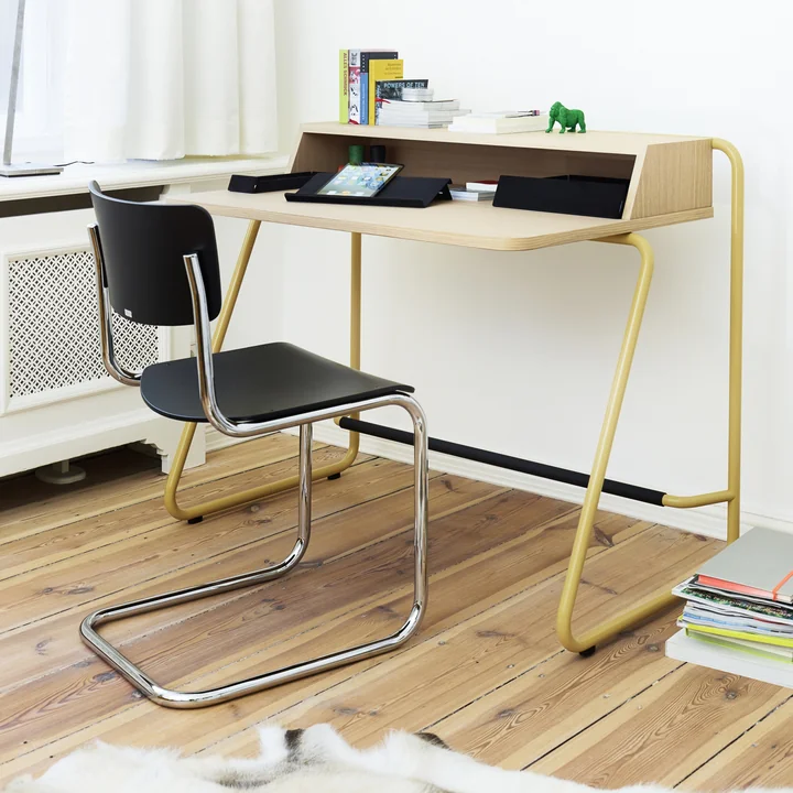 Thonet - S 43 Stuhl, Chrom / schwarz (TP 29)