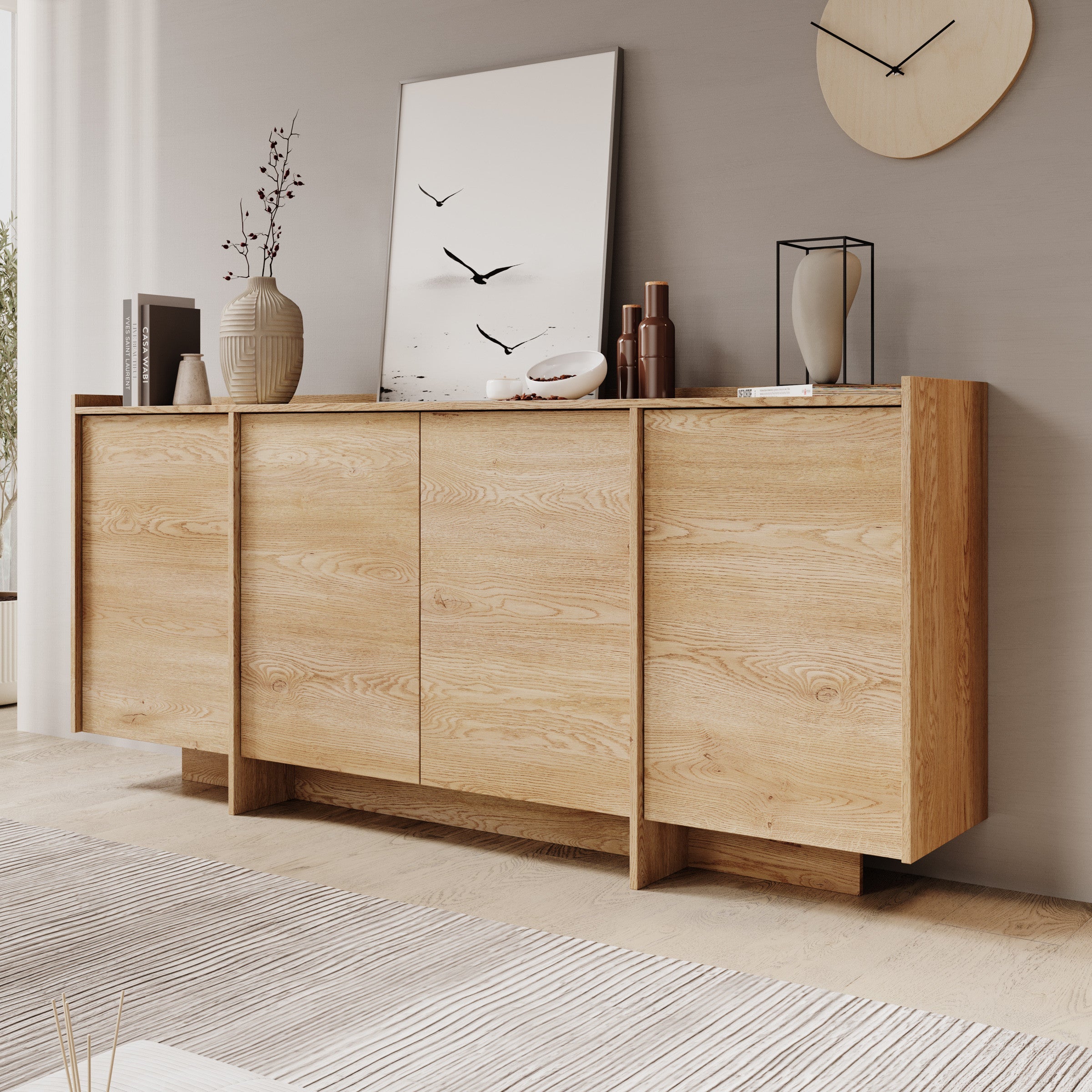 Meubella - Dressoir Jaxon - Eiken - 200 cm
