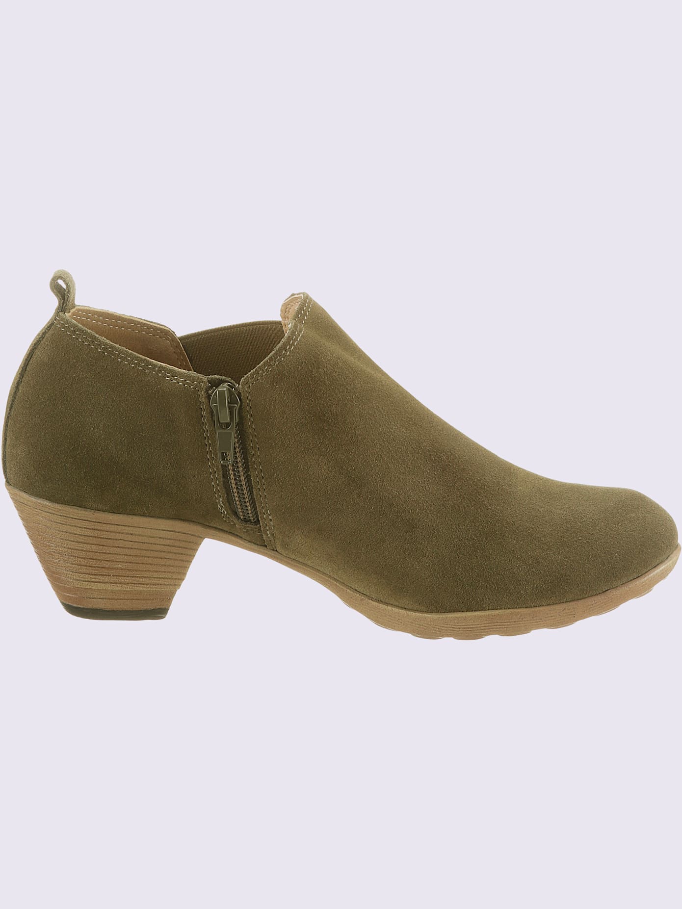 Bottines cuir velours de vache.
