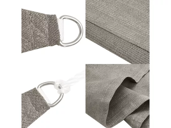 Voile d'ombrage 160 g/m² carré gris clair 3x3 m PEHD