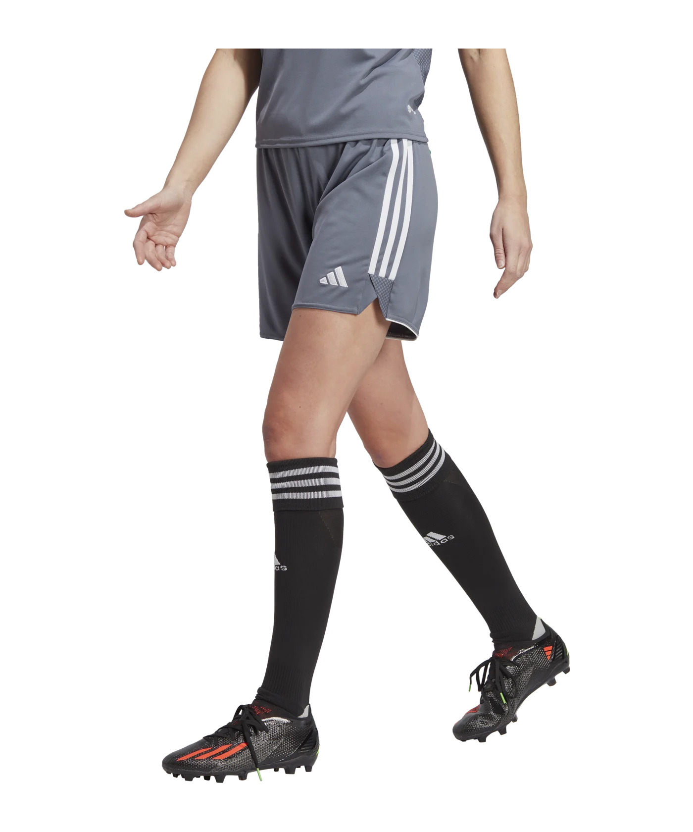 adidas Tiro 23 League Trainingsshort Low Damen Grau Weiss