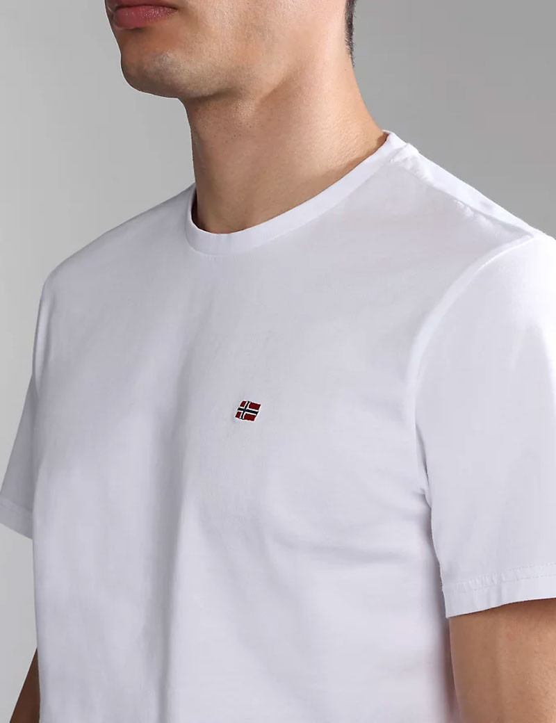 NAPAPIJRI T-SHIRT LOGO NAPA CŒUR BLANC