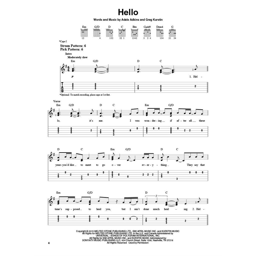 Hal Leonard Adele 25 songboek voor gitaar