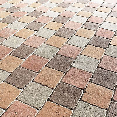 Pavé Blooma Antinéa nuancé brun 13,3 x 13,3 cm, ép.5 cm