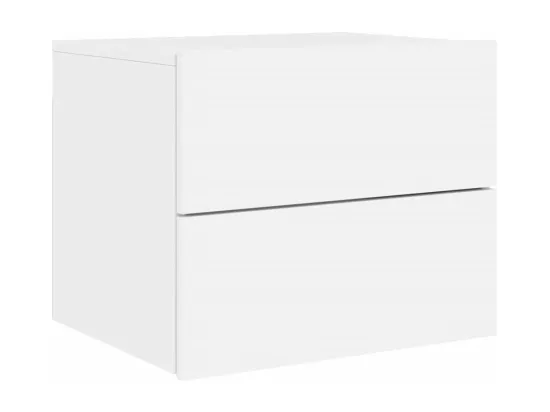 Table de chevet murale avec lumières LED blanc