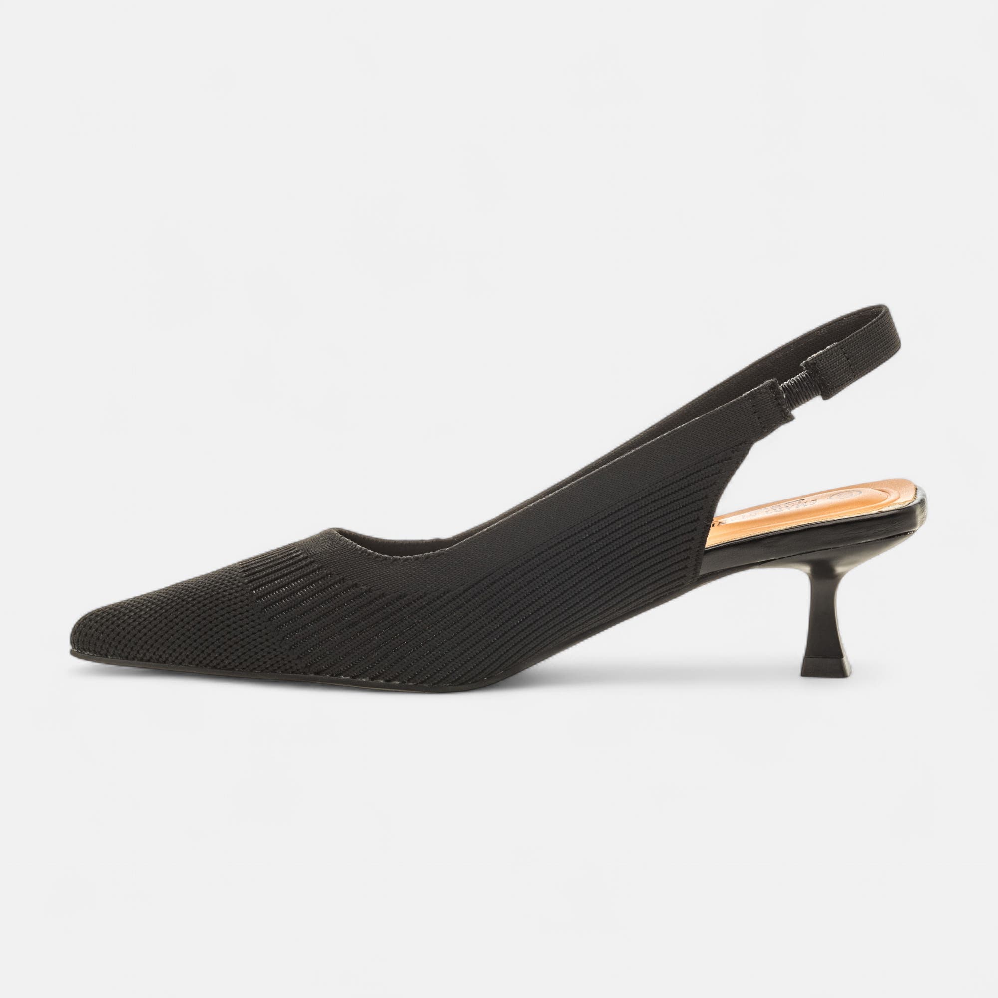Escarpins avec bride arrière à talon Femme noir