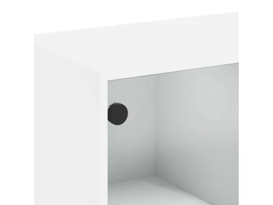 Bibliothèque avec portes blanc 136x37x142 cm bois d'ingénierie