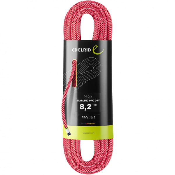 Corde alpinisme EDELRID STARLING PRO DRY 8,2MM 50M PINK