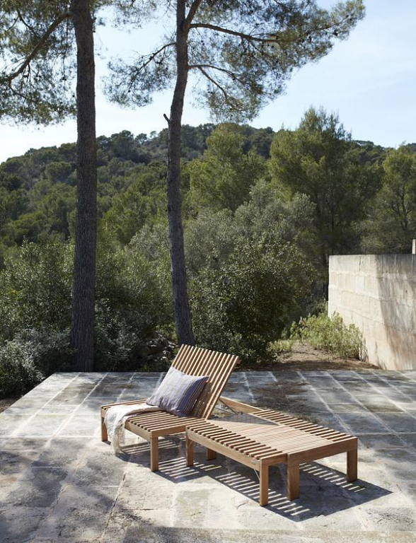 Fritz Hansen Riviera lounge ligbed tuinkussen Charcoal