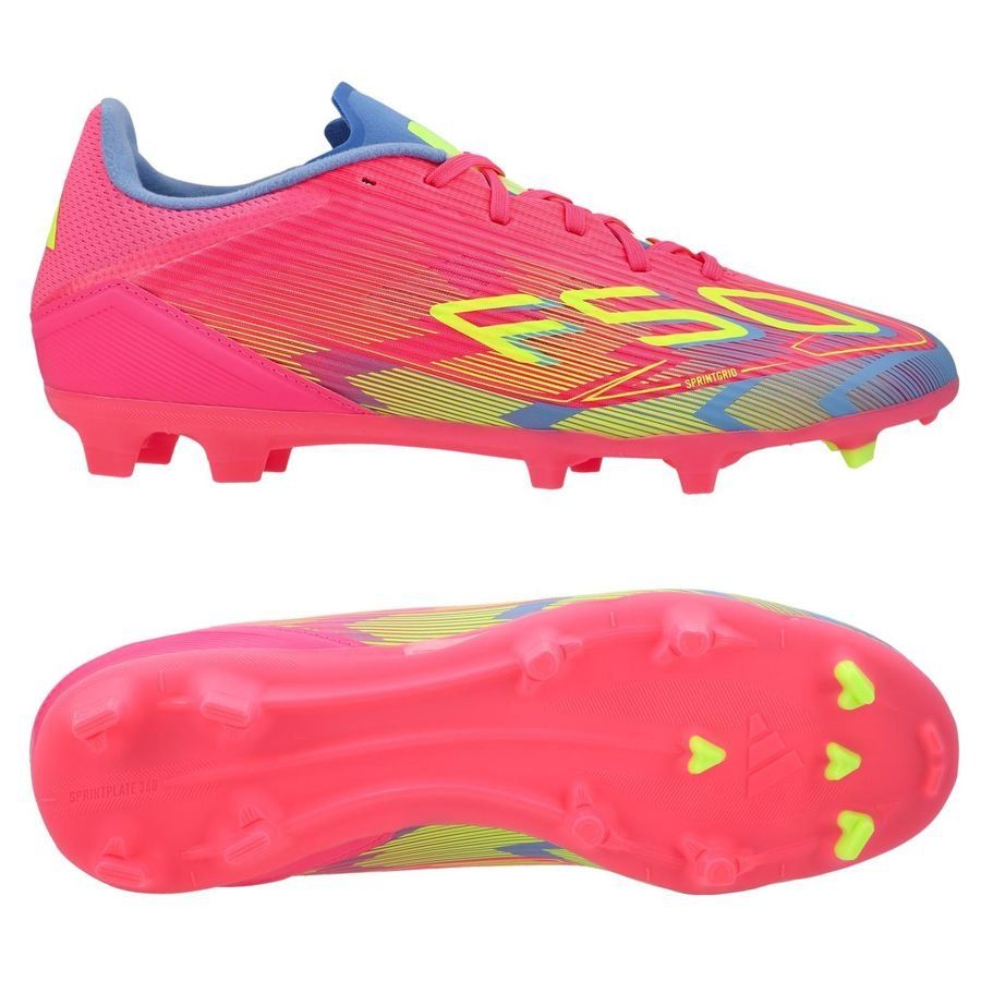 adidas F50 League FG/AG Mystic Victory - Lucid Pink/Lucid Lemon/Blue Fusion