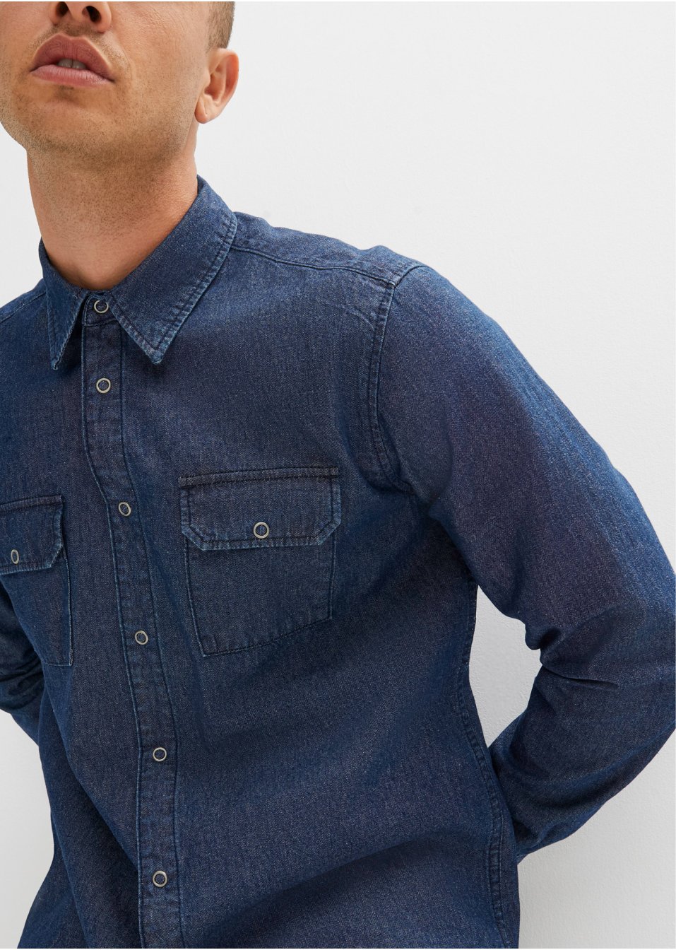 Chemise en jean, manches longues