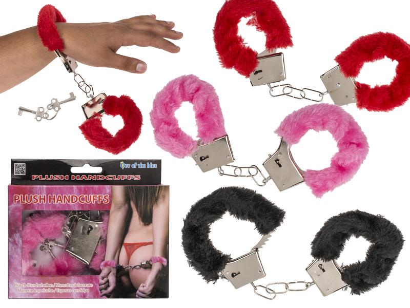 Partyartikel Scherzartikel Handschellen Assortiert Plüsch-Handschellen