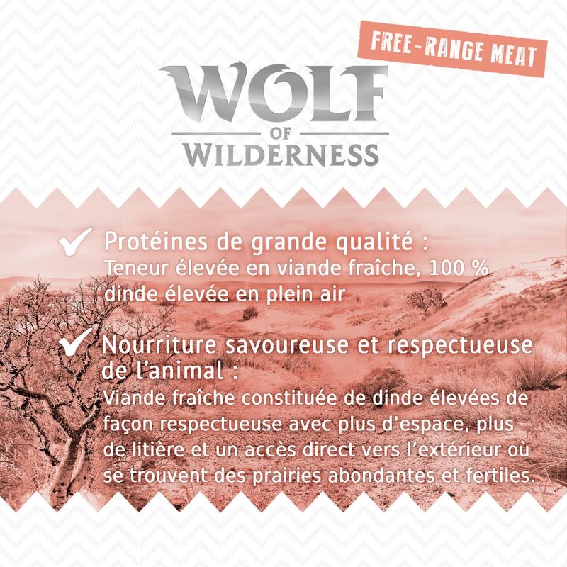 Wolf of Wilderness Free Range 24 x 400 g pour chien