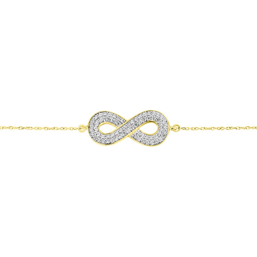 Bracelet Mariquita Or Jaune Oxyde De Zirconium