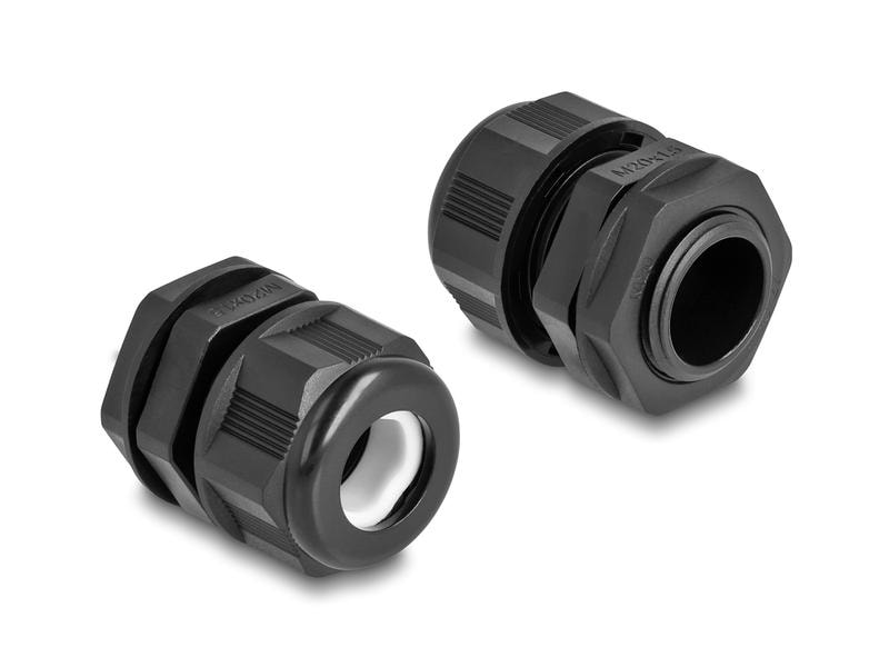 Delock Kabelverschraubung M20, schwarz 2 Stück Delock EX-Kabelverschraubung M20 schwarz 2 Stück