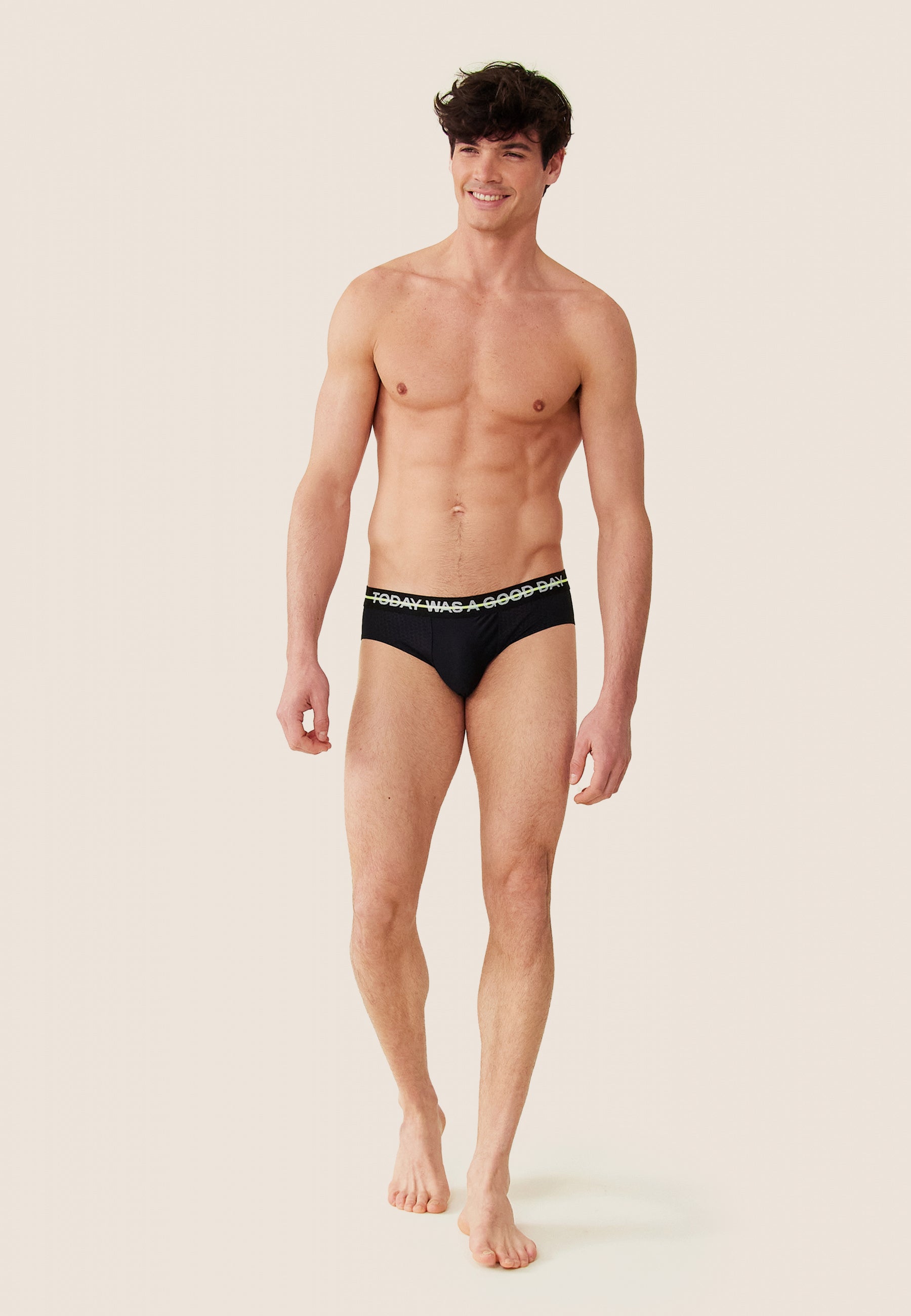 Slip en polyamide-Mike Training Noir Fluo