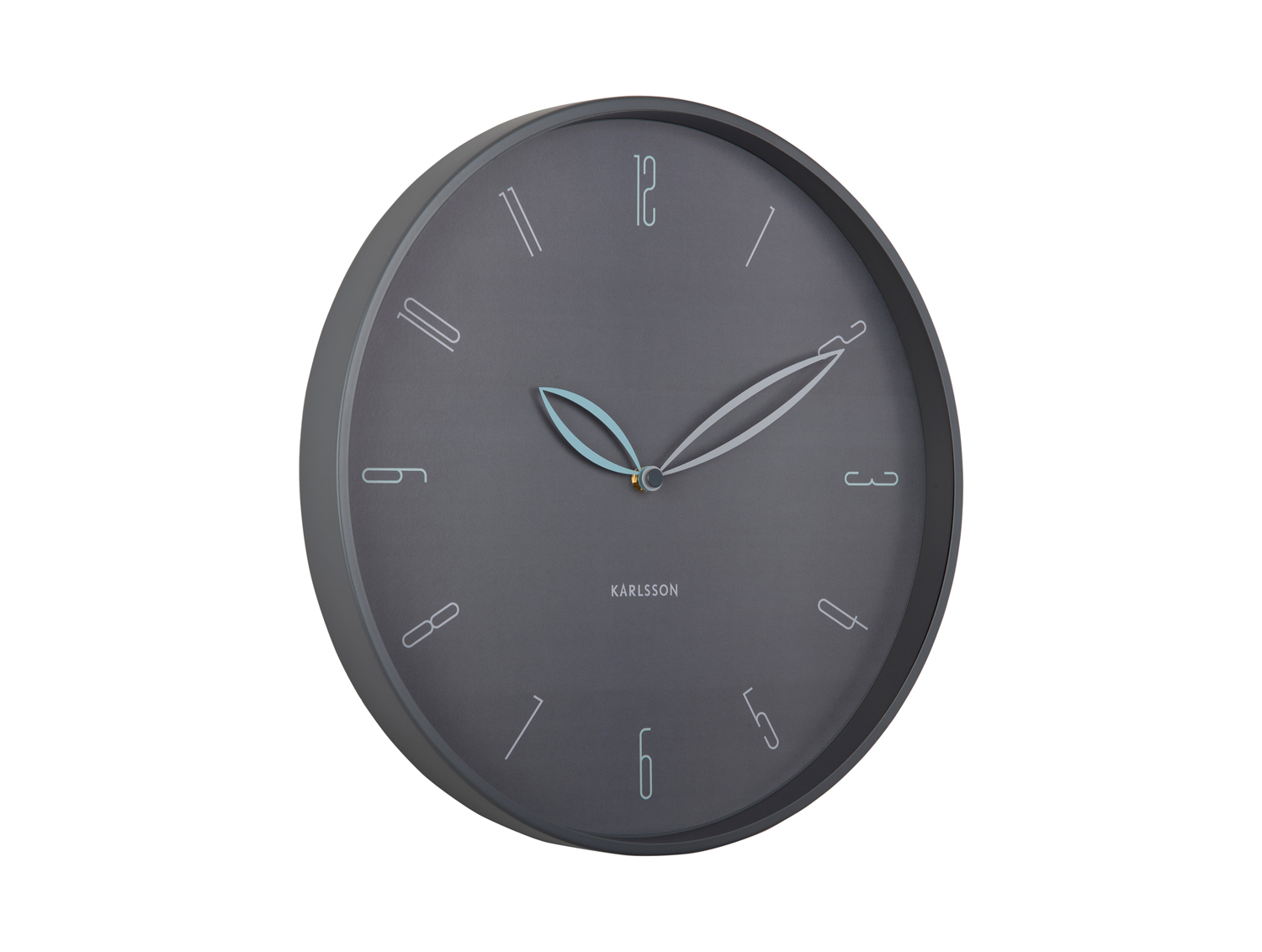 Wall clock Petals dark grey
