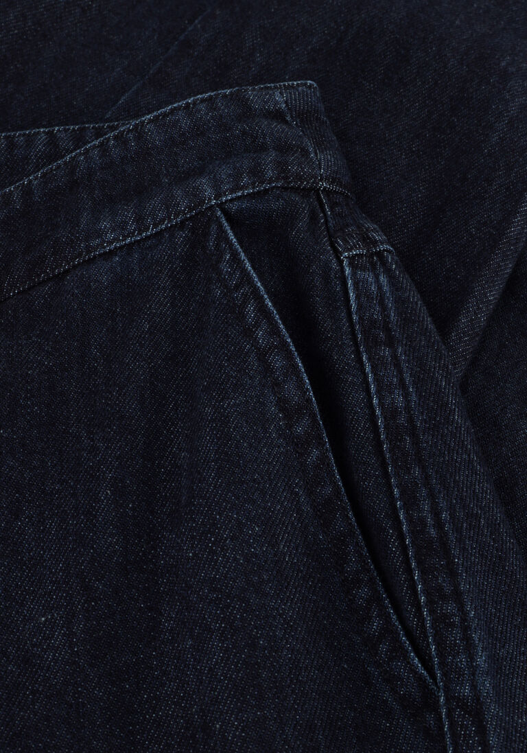 donkerblauwe second female wide jeans olane denim jeans