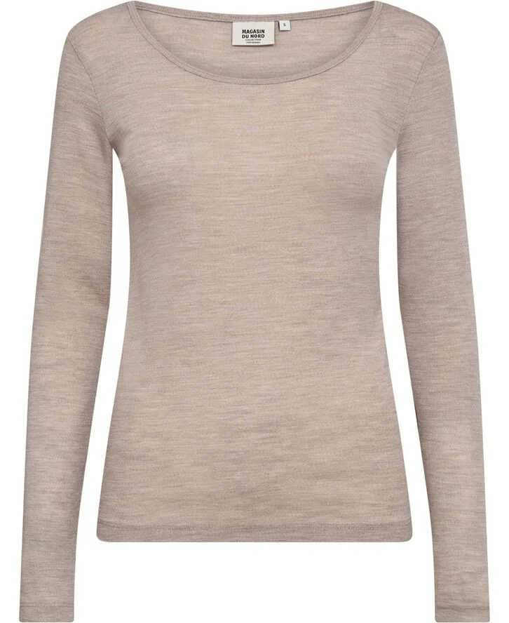 Magasin du Nord Collection Celia 3 - 100% RWS Merino Wool Sand melange